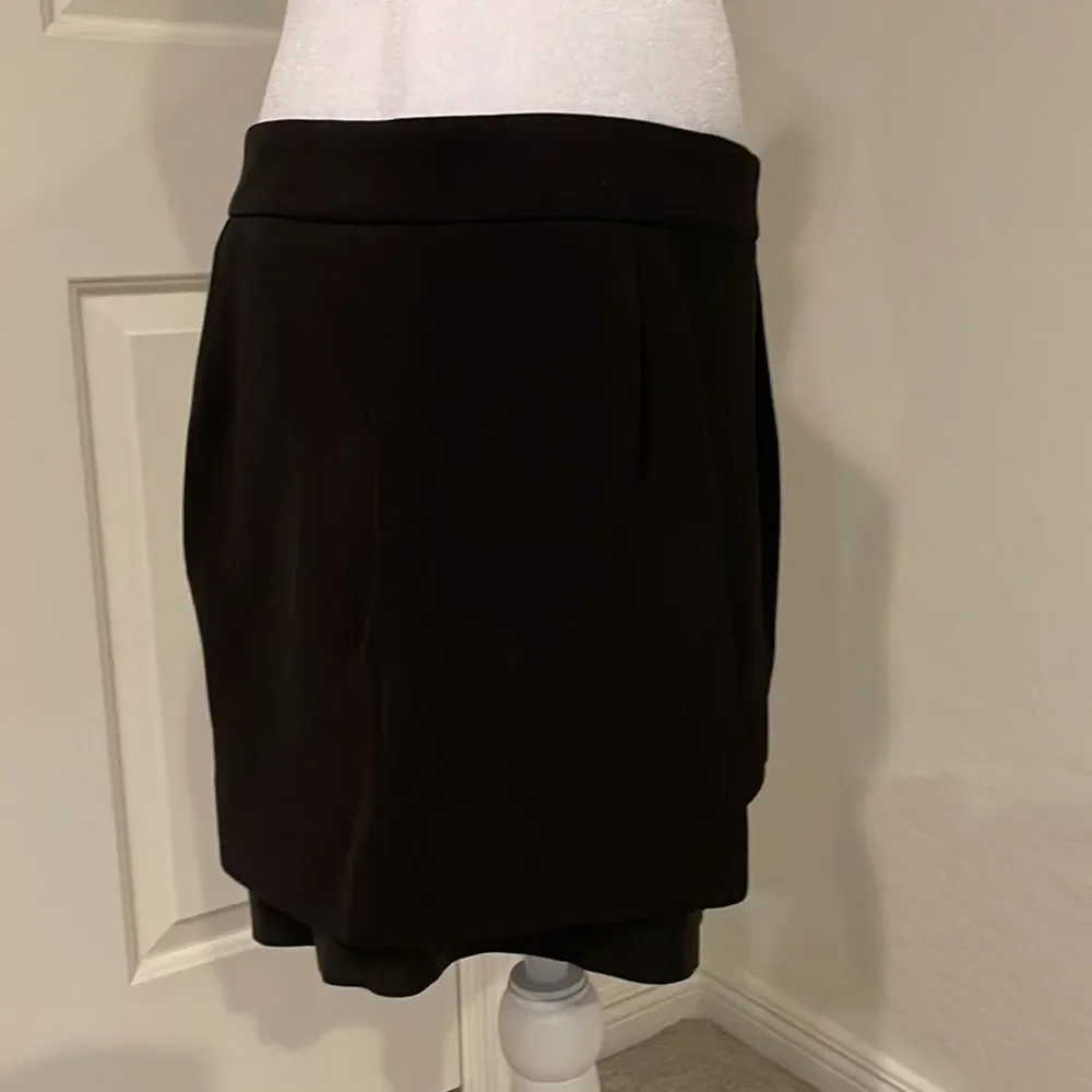 EXPRESS Tiered Mini Skirt in Black